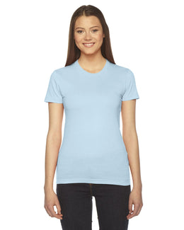 American Apparel Ladies Fine Jersey Short Sleeve T-Shirt | Light Blue