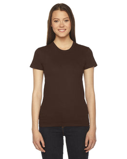 American Apparel Ladies Fine Jersey Short Sleeve T-Shirt | Brown