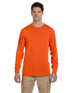 Jerzees 100% Polyester Long Sleeve T-Shirt | Safety Orange