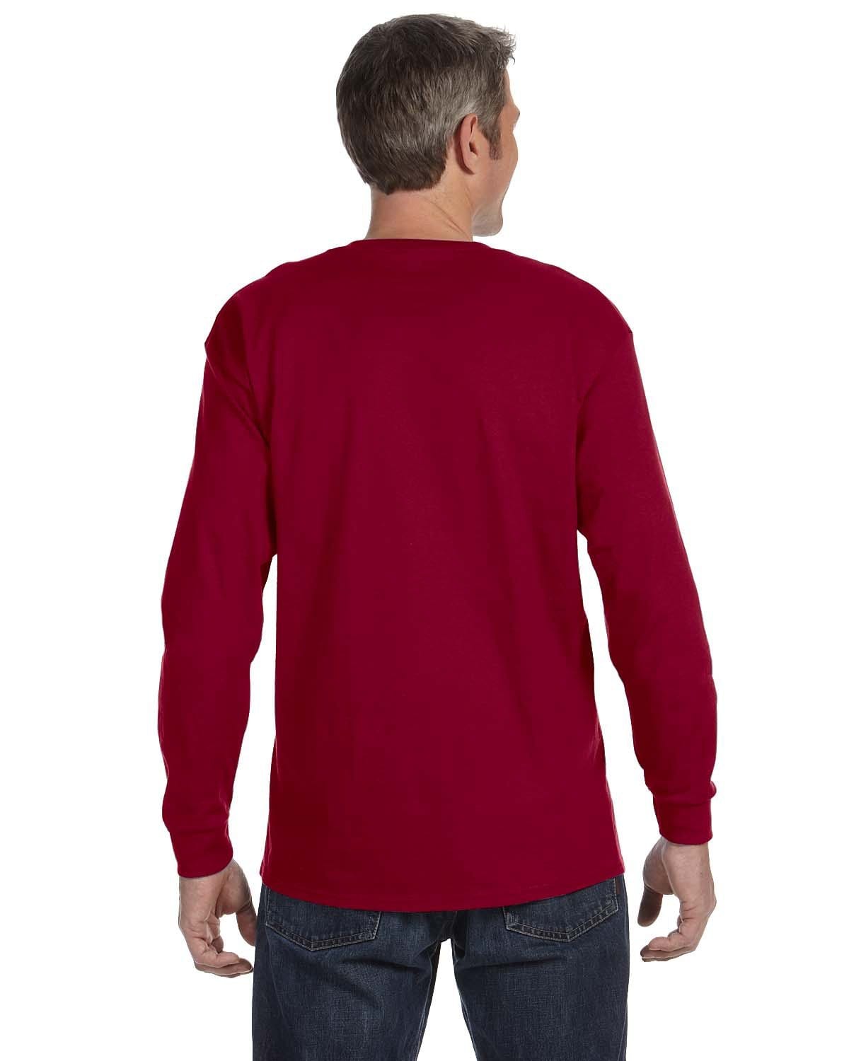 Jerzees Men's Adult Long Sleeve Tee, Athletic Heather, Small