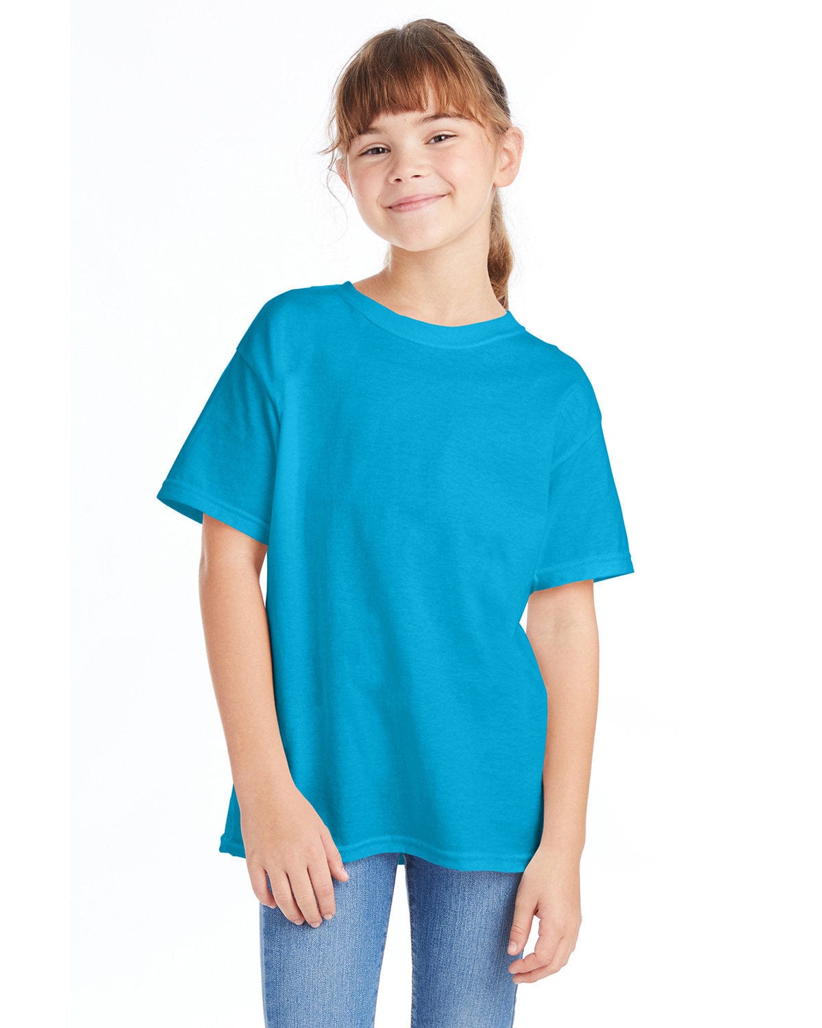 Girl's Shirt by Hanes size S/SP/Ch blue in color Children's RN 15763