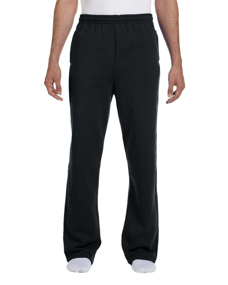 Jerzees Men's Fleece Jogger Pant Sweatpants, Black Heather/Black