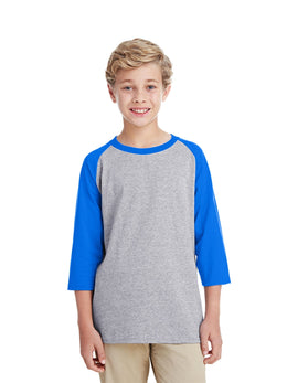 Gildan Youth Heavy Cotton 3/4-Raglan Sleeve T-Shirt