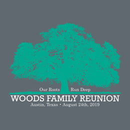 Big Oak Family Reunion T-Shirt Design R2-15