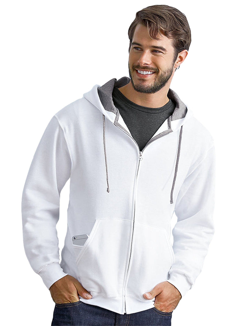 Fruit Of The Loom Mens Sofspun Jersey Full-Zip Hoodie, L, Admiral Blue 