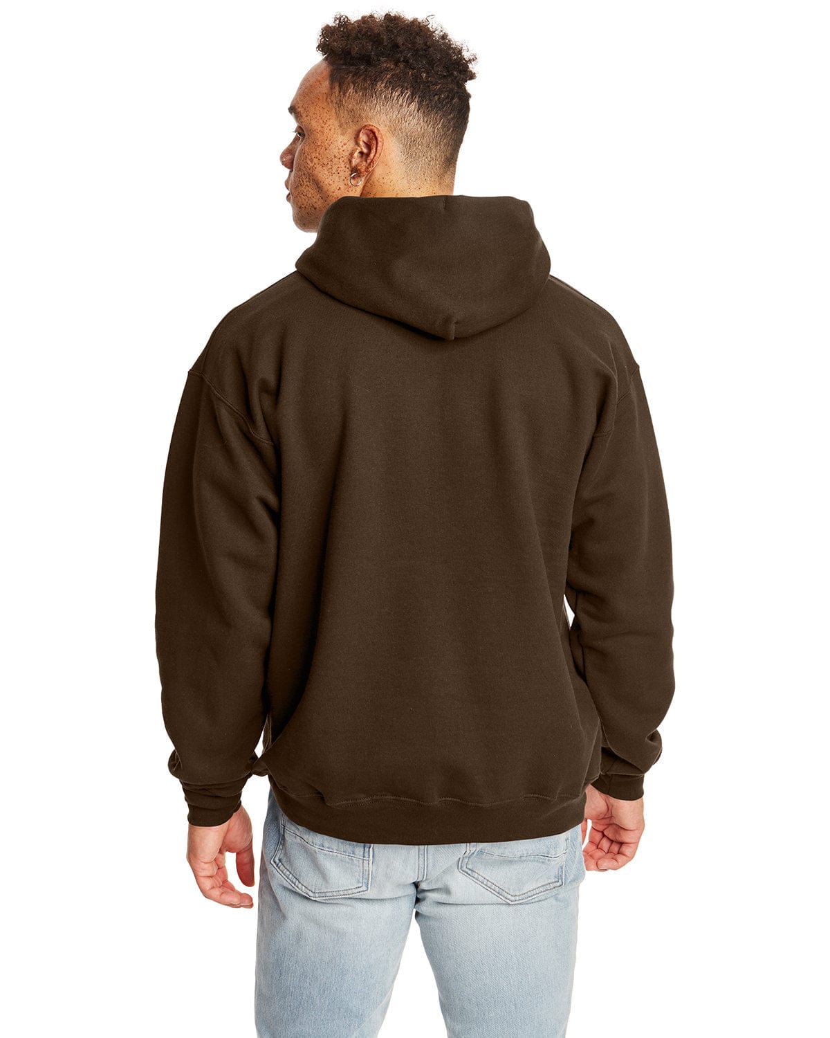Hanes Ultimate Cotton Fleece Full-zip Men's Hooded Sweatshirt - Dark  Chocolate - XX-Large