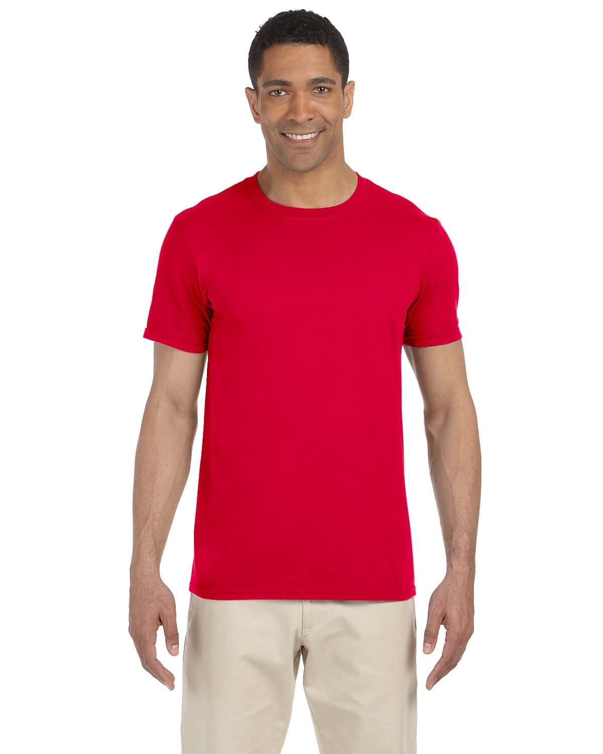 Red round hot sale neck t shirt