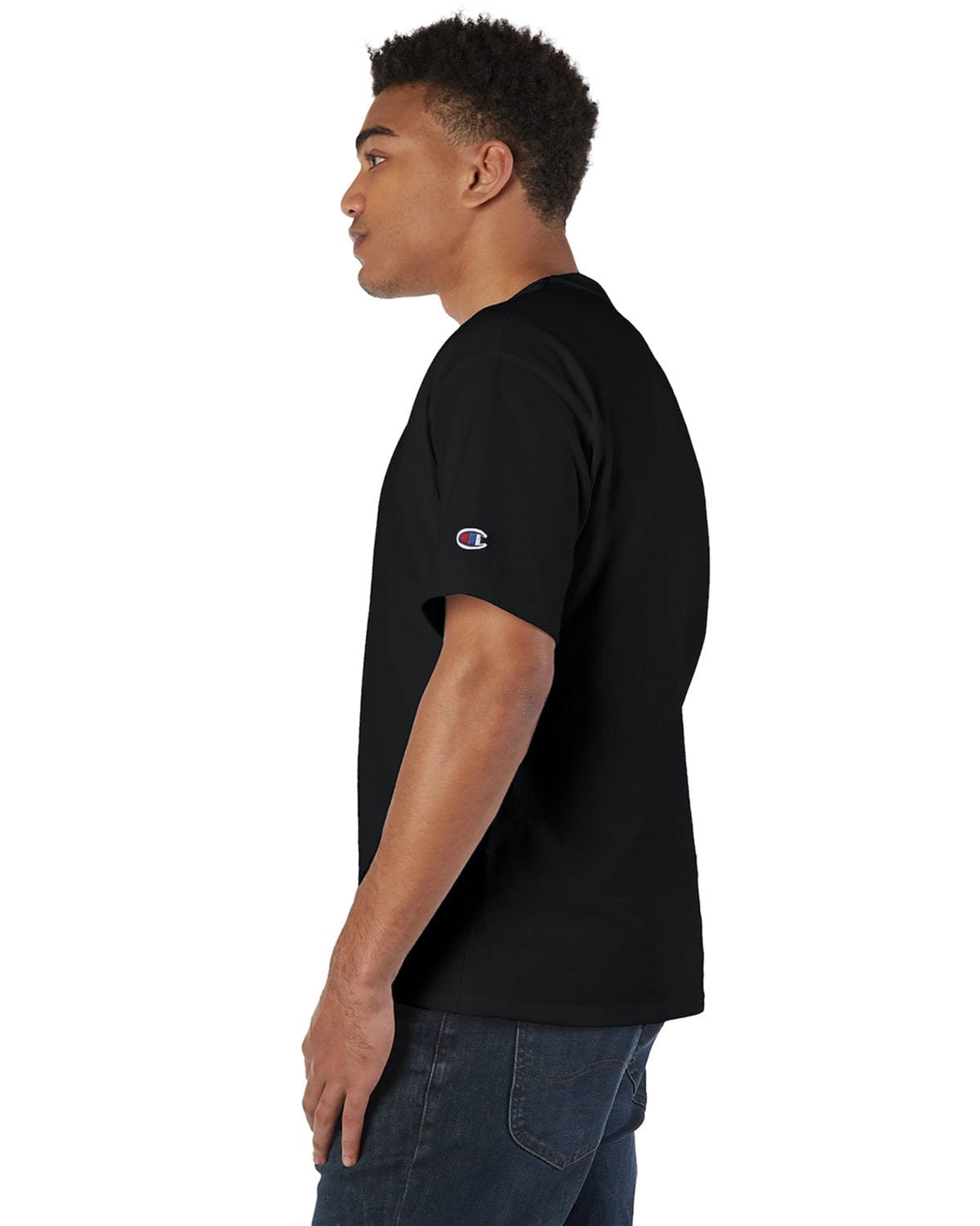 Champion T2102 Heritage 7 oz. Jersey T Shirt Black M